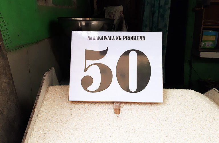 This rice seller came up with some interesting names for his products